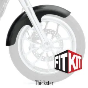 A motorcycle tire with the word fit kit on it.