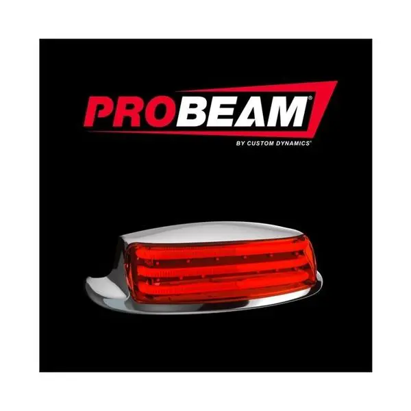 A probeam logo and a red light